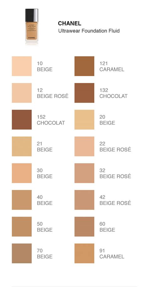 chanel lift lumiere foundation|chanel foundation shade chart.